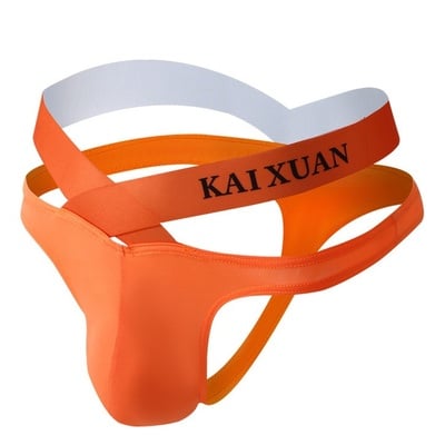 Wholesale multi-color 4pk men's underwear lingerie low-rise sexy cross thong nylon underpants kx025dk