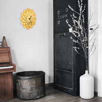 Dahlia - unique stylish natural wood wall clock, a piece of wall art - Thumbnail 6