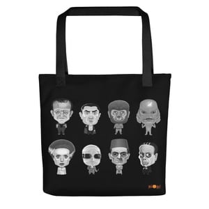 "Global Monster Black & White" Tote Bag