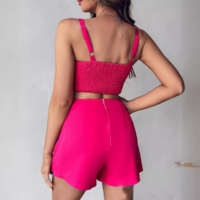 Fashion Sexy Sleeveless Bow Knot Sling Two Piece Set - Thumbnail 2