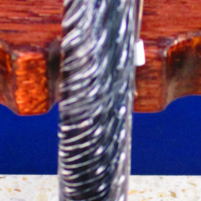 #56 edc black w/black and white acrylic