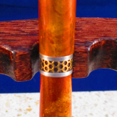 #70 pewter / brass honeycomb accents