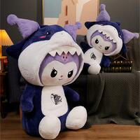 FREE SHIPPING Kawaii kuromi in shark hoodie plush toy - Thumbnail 1