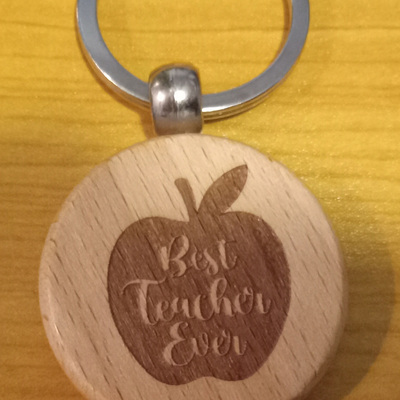 #75 best teacher ever keyring