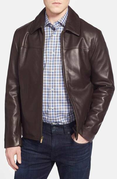 New Men's Genuine Lambskin Leather Jacket Slim fit Biker Motorcycle jacket