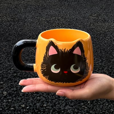 Creative cat mug water cup practical cup - Thumbnail 3