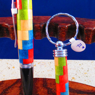 #115 green, white, red set