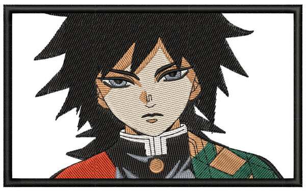 Anime Machine Embroidery Pattern Giyu Bust