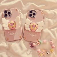 Magic Card Girl Sakura Star Wing suitable for iPhone stereo cartoon creative bracket silicone protective cover - Thumbnail 9