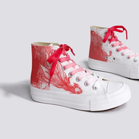 Scarlet Koi Fish Print Sneakers - Thumbnail 4