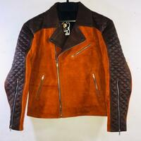 Handmade Men’s Cafe Racer Stylish Biker Brown New Distressed Real Leather Jacket - Thumbnail 1