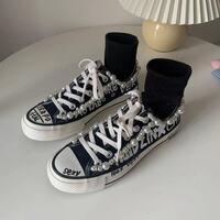 Harajulu Luxury Pearl Letter Sneakers - Thumbnail 1