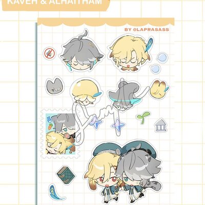 Kaveh & alhaitham sticker sheet 