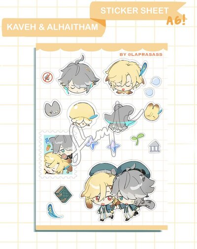 Kaveh & Alhaitham sticker sheet 