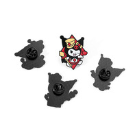 4Pcs Cute Brooch Set Creative Sanrio Joker Kuromi Melody Pin brooches - Thumbnail 4