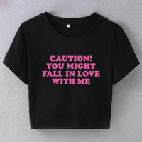 CAUTION!YOU MIGHT FALL IN LOVE WITH ME BABY TEE - Thumbnail 5