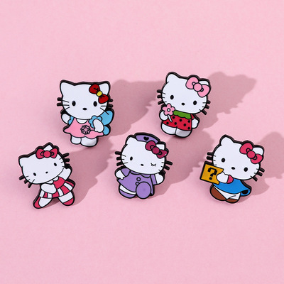 5pcs Cute anime kitty brooches pins