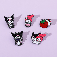 6pcs Cute anime kuromi kitty brooches pins set - Thumbnail 2