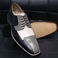 New Men's Handmade Formal Shoes Multi colored Leather Lace up Stylish Dress & Casual Wear Boots - Thumbnail 1