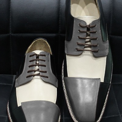 New men's handmade formal shoes multi colored leather lace up stylish dress & casual wear boots