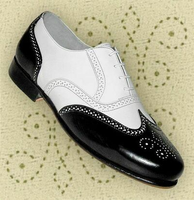 Handmade men leather two tone formal spectator shoes bespoke leather shoes
