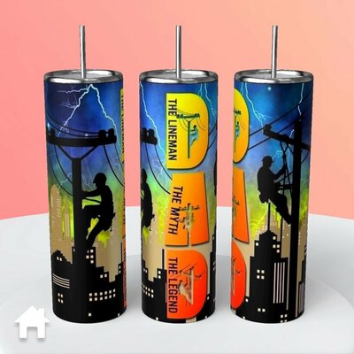 Dad lineman myth legend tumbler