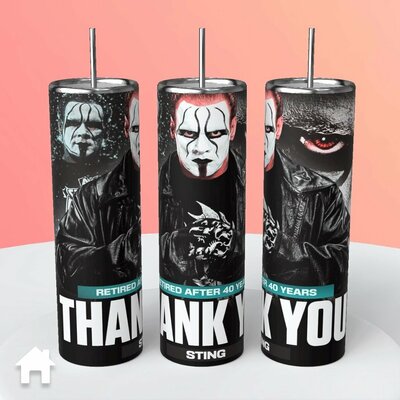 Wrestling sting 40 year retirement tumbler