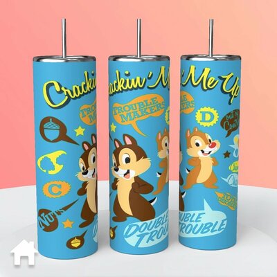 Disney chip and dale chipmunks double trouble tumbler