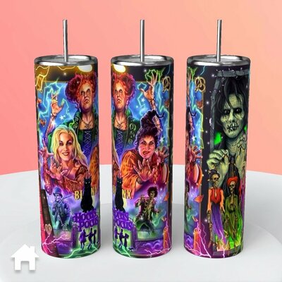 Hocus pocus collage tumbler