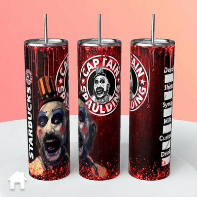 Captain spaulding x starbucks type tumbler