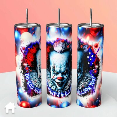 It pennywise "do you want a balloon" 4th of july independence day tumbler