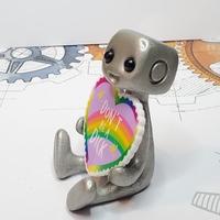 Don't Be A D*ck Robot Figurine Resin Art Toy Happy Mental Health and Boundaries Kawaii Desk Buddy - Thumbnail 5