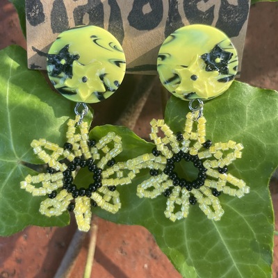 Sunflower earrings 