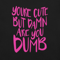 "You're Cute" Pink Plastic Cups Tee - Thumbnail 1
