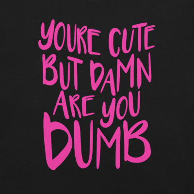 "you're cute" pink plastic cups tee
