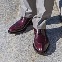 Mens Maroon Tone Stylish Fashion Lace Up Premium Leather Apron Toe Oxford Shoes - Thumbnail 4