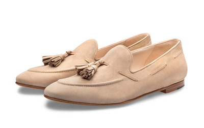 Ideal Design Beige Tassels Moccasin Shoes Men's Designer Shoes Men's Wedding Shoes Collection