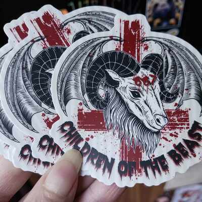 *new* 667: children of the beast fiction series sticker