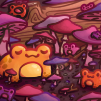 Frog and Fungus Mini Print - Thumbnail 4