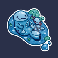 Wooper, Quagsire, and Clodsire Stickers - Thumbnail 3