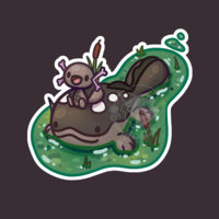 Wooper, Quagsire, and Clodsire Stickers - Thumbnail 4