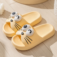 Big Eyes Cat Home Slippers - Thumbnail 2