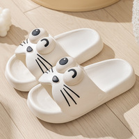 Big Eyes Cat Home Slippers - Thumbnail 3