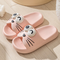 Big Eyes Cat Home Slippers - Thumbnail 4