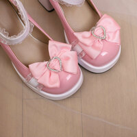 Sweet Bowknot Lacy Strap Platform High Heels - Thumbnail 4