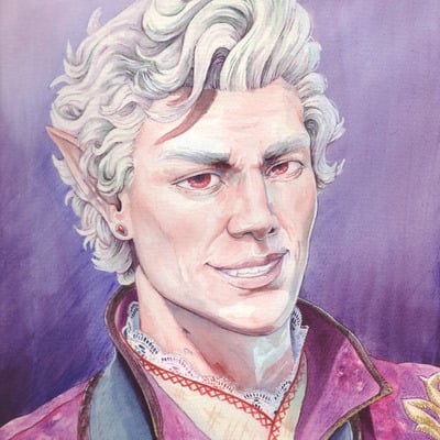 Bg3 watercolor portraits