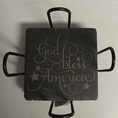 #225 coaster set - god bless america