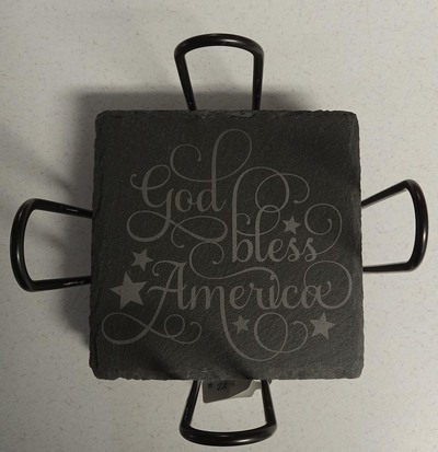 #225 Coaster Set - God Bless America