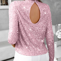 Fashion Long Sleeved Temperament Bead Top - Thumbnail 3