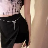 Dainty Butterfly Long Waistband Chain Necklace - Thumbnail 3